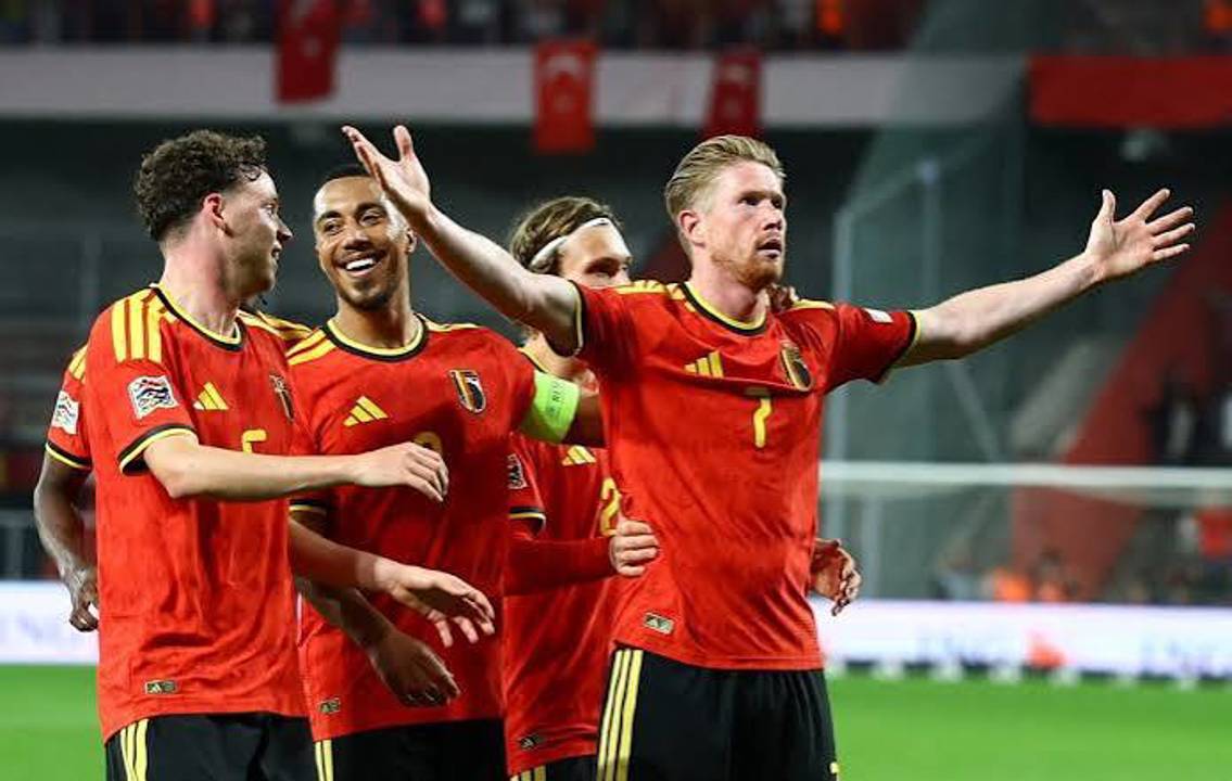 دي بروين يقود بلجيكا لثلاثية نظيفة أمام تركيا في دوري الأمم